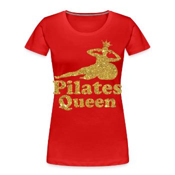 Instructeur de Pilates Professeur de Pilates - T-shirt bio Premium Femme - rouge - Devant - Mia (176cm)