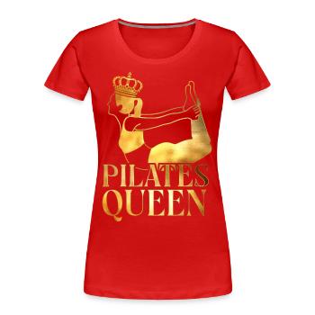 Instructeur de Pilates Professeur de Pilates - T-shirt bio Premium Femme - rouge - Devant - Mia (176cm)