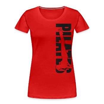 Instructeur de Pilates Professeur de Pilates - T-shirt bio Premium Femme - rouge - Devant - Mia (176cm)