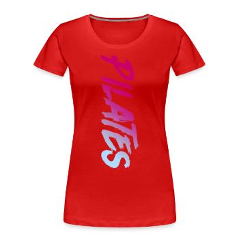 Instructeur de Pilates Professeur de Pilates - T-shirt bio Premium Femme - rouge - Devant - Mia (176cm)