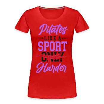Instructeur de Pilates Professeur de Pilates - T-shirt bio Premium Femme - rouge - Devant - Mia (176cm)