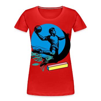 Handball Joueurs de handball - T-shirt bio Premium Femme - rouge - Devant - Mia (176cm)