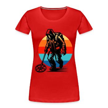 Probing Metal Detector - Women's Premium Organic T-Shirt - red - Front - Mia (176cm)