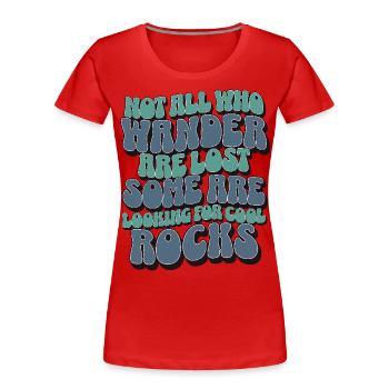 Steine - Frauen Premium Bio T-Shirt - Rot - Vorne - Mia (176cm)
