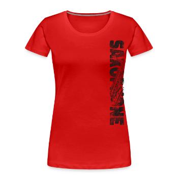 Saxophone Saxophone - Frauen Premium Bio T-Shirt - Rot - Vorne - Mia (176cm)
