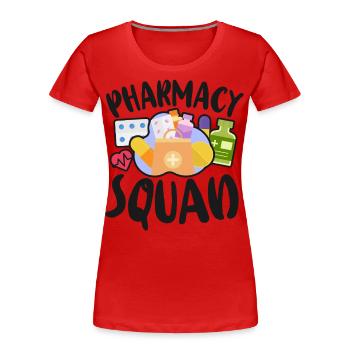 Pharmacy Tech Technician - Frauen Premium Bio T-Shirt - Rot - Vorne - Mia (176cm)