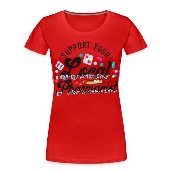 Pharmacy Tech Technician - Frauen Premium Bio T-Shirt - Rot - Vorne - Mia (176cm)