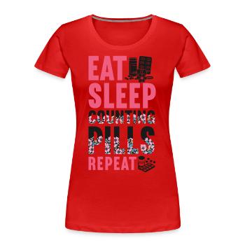 Pharmacy Tech Technician - Frauen Premium Bio T-Shirt - Rot - Vorne - Mia (176cm)