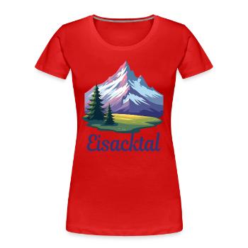 Valle Isarco - T-shirt bio Premium Femme - rouge - Devant - Mia (176cm)