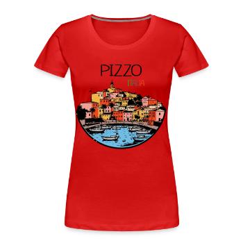 Pizzo Kalabrien Italien - Frauen Premium Bio T-Shirt - Rot - Vorne - Mia (176cm)
