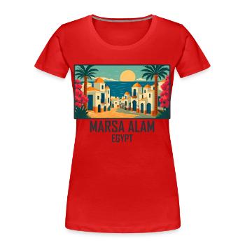 Marsa Alam Aegypten - Frauen Premium Bio T-Shirt - Rot - Vorne - Mia (176cm)