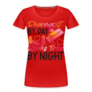 Pharmacy Tech Technician - Frauen Premium Bio T-Shirt - Rot - Vorne - Mia (176cm)