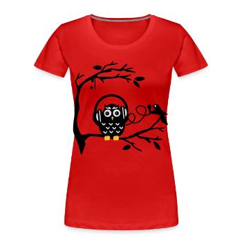 Listen to music - Women's Premium Organic T-Shirt - red - Front - Mia (176cm)