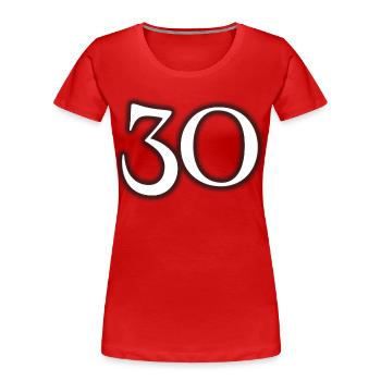 30 - Women's Premium Organic T-Shirt - red - Front - Mia (176cm)