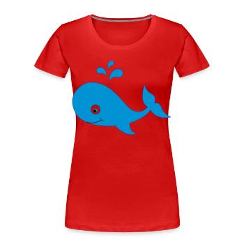wal - Frauen Premium Bio T-Shirt - Rot - Vorne - Mia (176cm)
