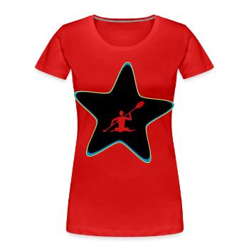 Kayak star - Women's Premium Organic T-Shirt - red - Front - Mia (176cm)