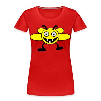 abeilles mâles - T-shirt bio Premium Femme - rouge - Devant - Mia (176cm)