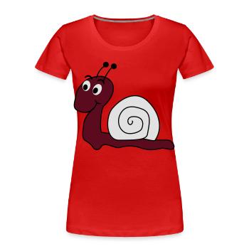 slug - Women's Premium Organic T-Shirt - red - Front - Mia (176cm)