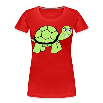 tortue - T-shirt bio Premium Femme - rouge - Devant - Mia (176cm)