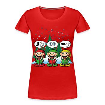 joyeux noel - Women's Premium Organic T-Shirt - red - Front - Mia (176cm)