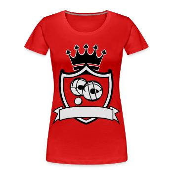 Blason petanque - Frauen Premium Bio T-Shirt - Rot - Vorne - Mia (176cm)