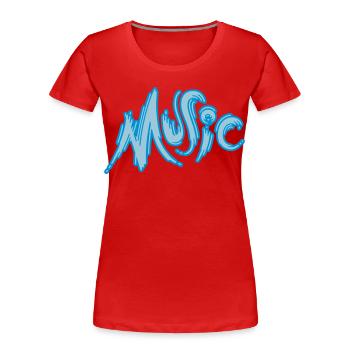 Music - Frauen Premium Bio T-Shirt - Rot - Vorne - Mia (176cm)
