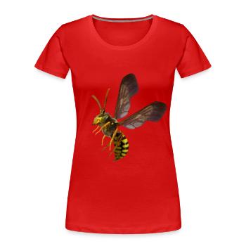 Wasp shirt by CustomStyle - Women's Premium Organic T-Shirt - red - Front - Mia (176cm)