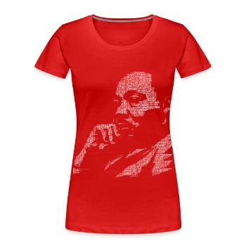 MArtin luther King i have a Dream Black power anti - Frauen Premium Bio T-Shirt - Rot - Vorne - Mia (176cm)