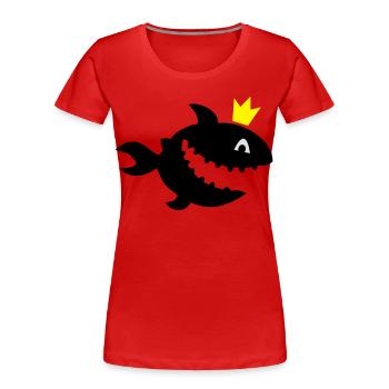 Hai - Frauen Premium Bio T-Shirt - Rot - Vorne - Mia (176cm)