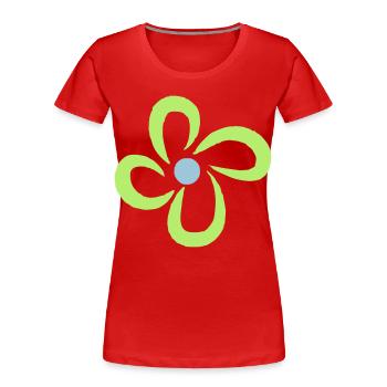 flower - Women's Premium Organic T-Shirt - red - Front - Mia (176cm)