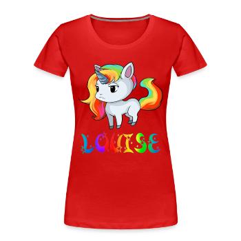 Unicorn Louise - Women's Premium Organic T-Shirt - red - Front - Mia (176cm)