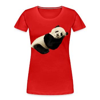 Panda - Women's Premium Organic T-Shirt - red - Front - Mia (176cm)