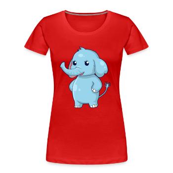 Standing elephant - Women's Premium Organic T-Shirt - red - Front - Mia (176cm)