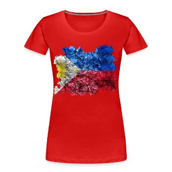 Philippinen Vintage Flagge - Frauen Premium Bio T-Shirt - Rot - Vorne - Mia (176cm)