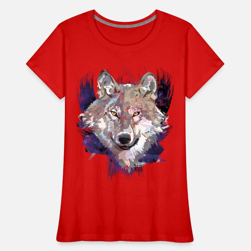 Wolf | Tier | Grauer Wolf Frauen Premium Bio T-Shirt