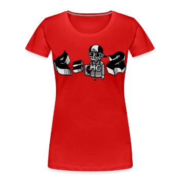 E=MC2 flex - Women's Premium Organic T-Shirt - red - Front - Mia (176cm)