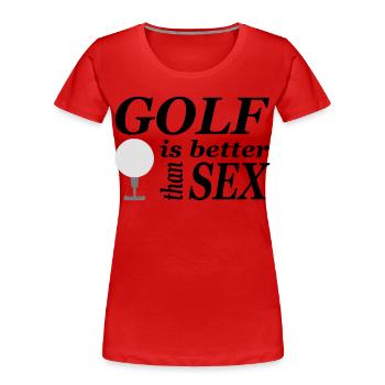 golf - Frauen Premium Bio T-Shirt - Rot - Vorne - Mia (176cm)