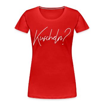 Kuscheln Schmusen Umarmung Free hugs Geschenk - Frauen Premium Bio T-Shirt - Rot - Vorne - Mia (176cm)