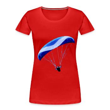 Paragliding - Women's Premium Organic T-Shirt - red - Front - Mia (176cm)
