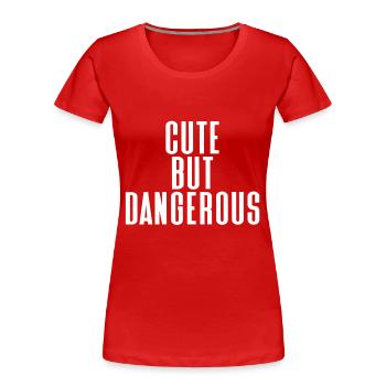 mignon - T-shirt bio Premium Femme - rouge - Devant - Mia (176cm)
