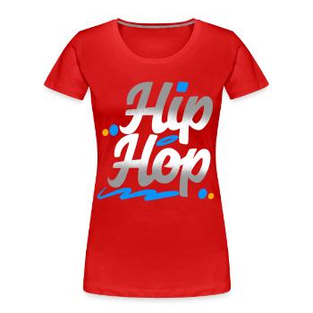Hip Hop - Frauen Premium Bio T-Shirt - Rot - Vorne - Mia (176cm)