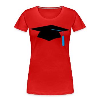 graduation - Frauen Premium Bio T-Shirt - Rot - Vorne - Mia (176cm)