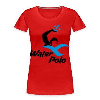 water-polo - T-shirt bio Premium Femme - rouge - Devant - Mia (176cm)