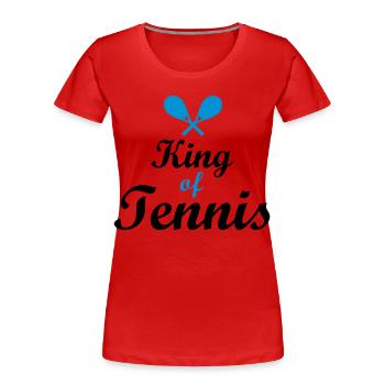 tennis - T-shirt bio Premium Femme - rouge - Devant - Mia (176cm)