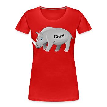 Rhino, boss, rhino, boss, CEO, funny gift - Women's Premium Organic T-Shirt - red - Front - Mia (176cm)