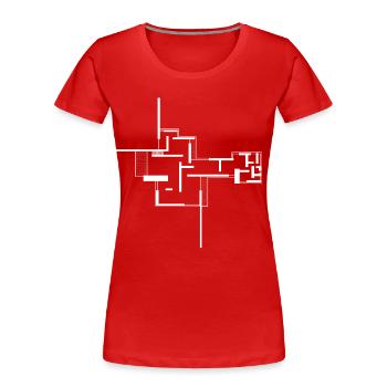 architecture - T-shirt bio Premium Femme - rouge - Devant - Mia (176cm)