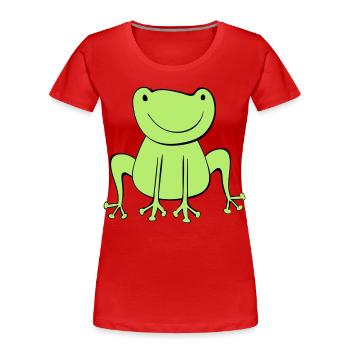 frog - Women's Premium Organic T-Shirt - red - Front - Mia (176cm)