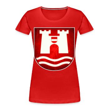 Linz Austria - Design - Women's Premium Organic T-Shirt - red - Front - Mia (176cm)