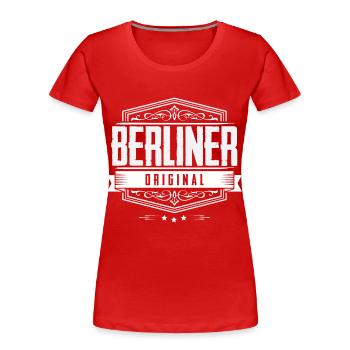 Berliner Original - Berlin - Women's Premium Organic T-Shirt - red - Front - Mia (176cm)