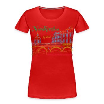 Nordkirchen Schloss, Westfälisches Versailles - Frauen Premium Bio T-Shirt - Rot - Vorne - Mia (176cm)
